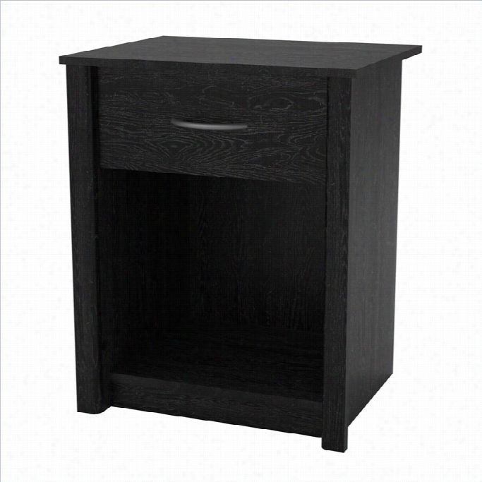 Altra Furniture Night Stand Finished In Ebony Ash