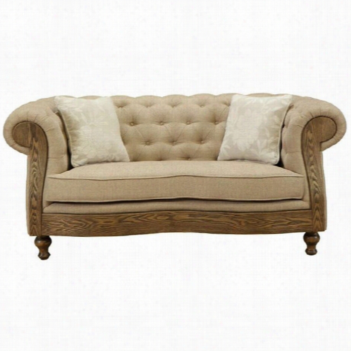 Armen Living Barstow Loveseat In  Sand