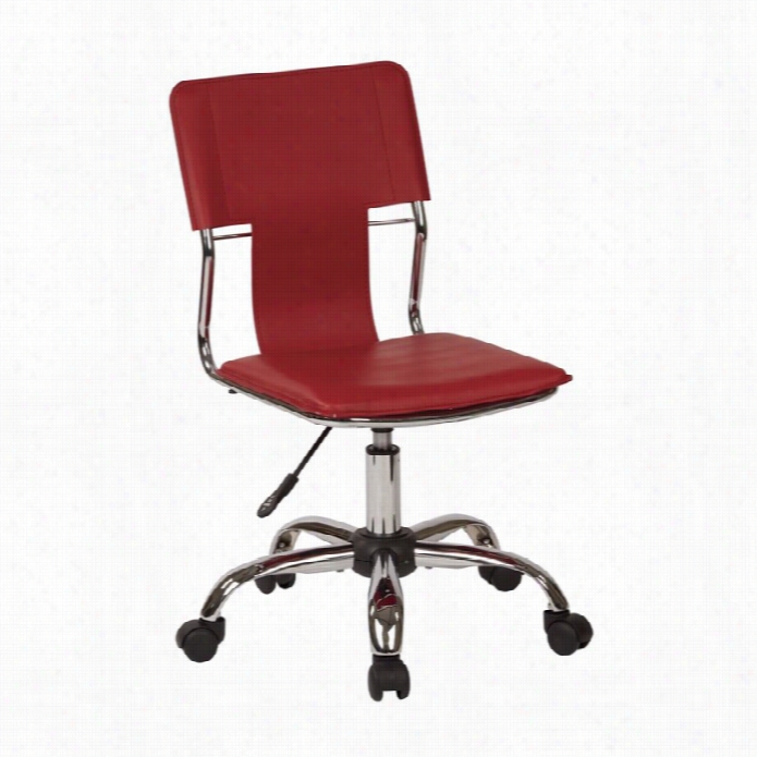 Avennue Six  Carina Office Chair In Red Vinyl