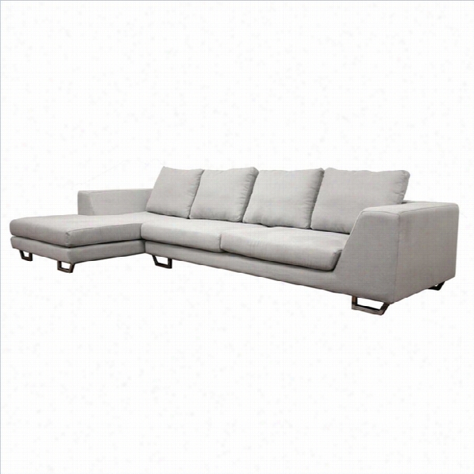 Baxton Studio 2 Piece Sectionwl In Gray