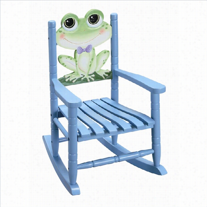 Fantsay Fields Hand Carved Froggy Rocking Chair