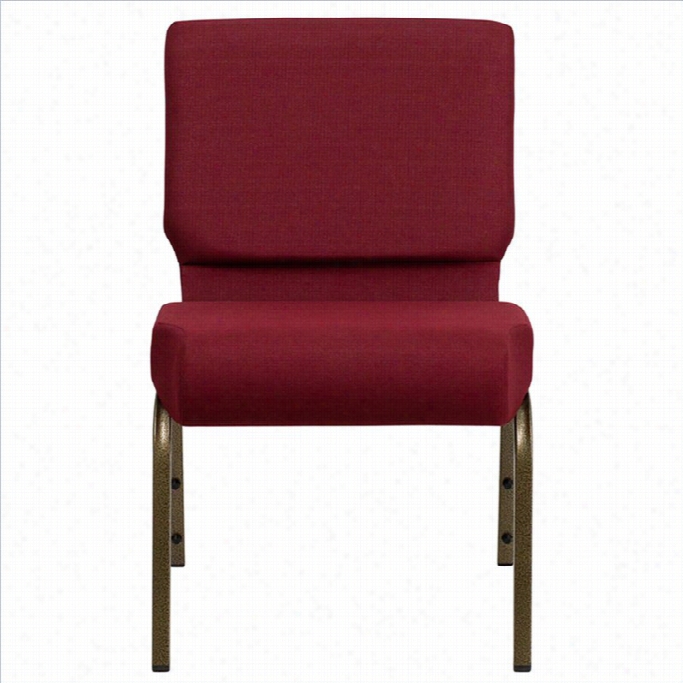 Flash Furniture Hercules Church Stacking Cari In  Gold And Burgundy