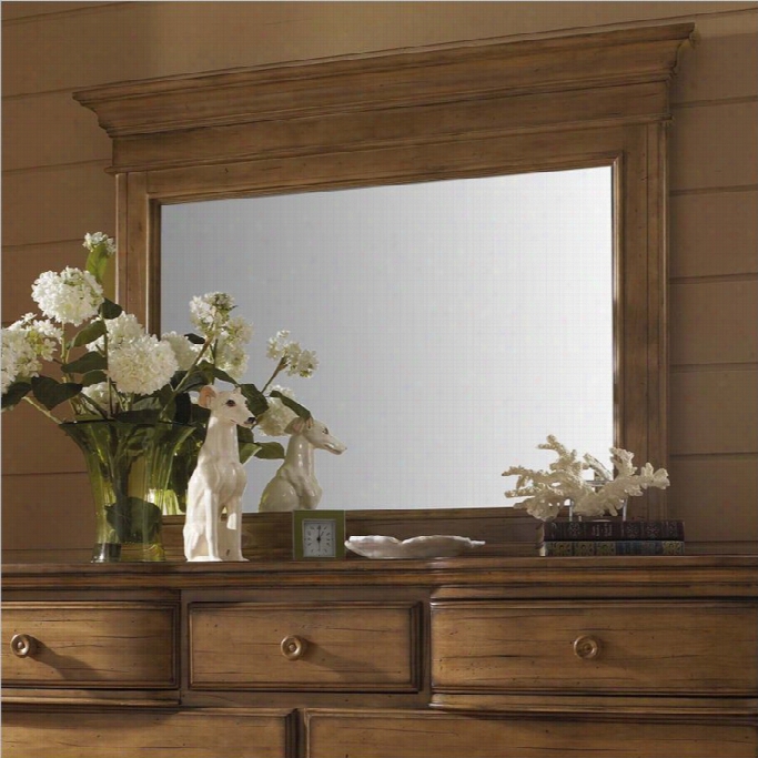 Hillsdale Hamptons Rectangu Lar Dresser Mirror In Weathered Pine