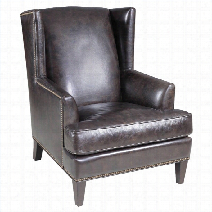 Hooker Furniture Leather Club Chair In Brown