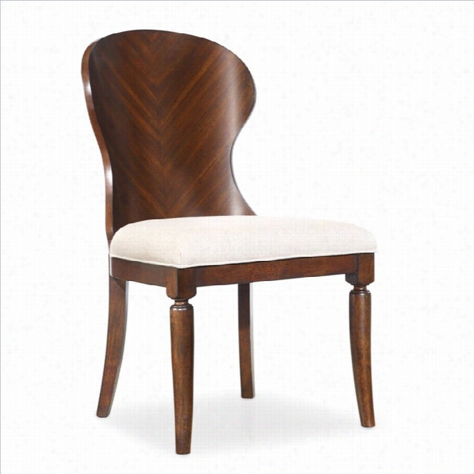 Hooker Furniture Palisade Back Dining Chair In Walnut And Taupe