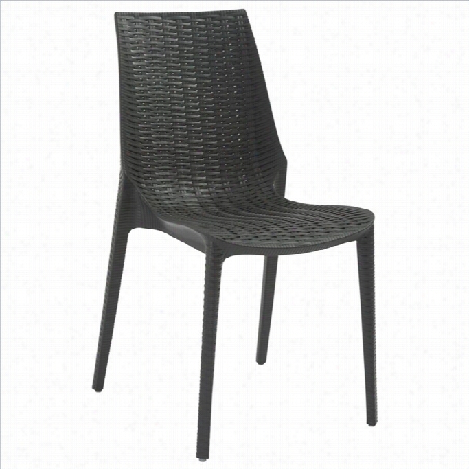 Italmodern Lucrezia Stacking Dining Chair In Anthraciite