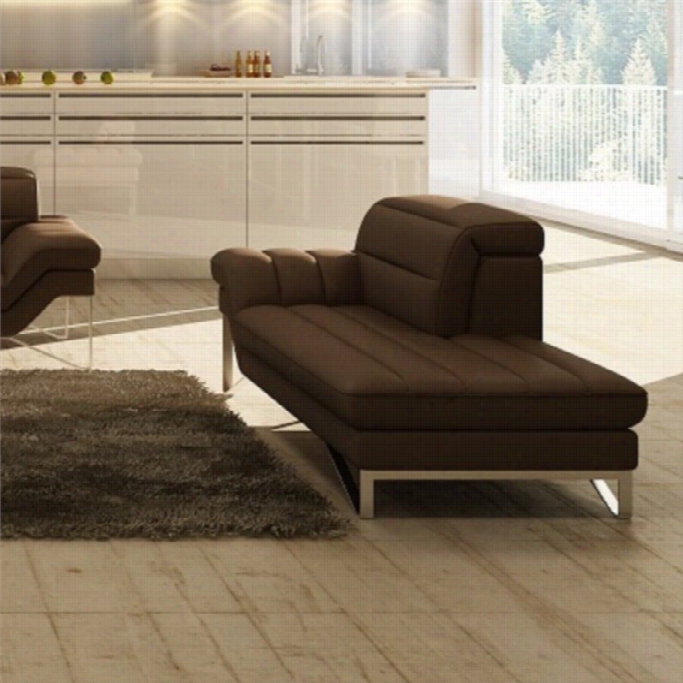 J&ampm Furniture Astro Leather Idler In Chocolate