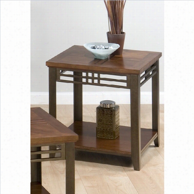 Jofran 536 Seies End Table In Barrington Cherry Polish