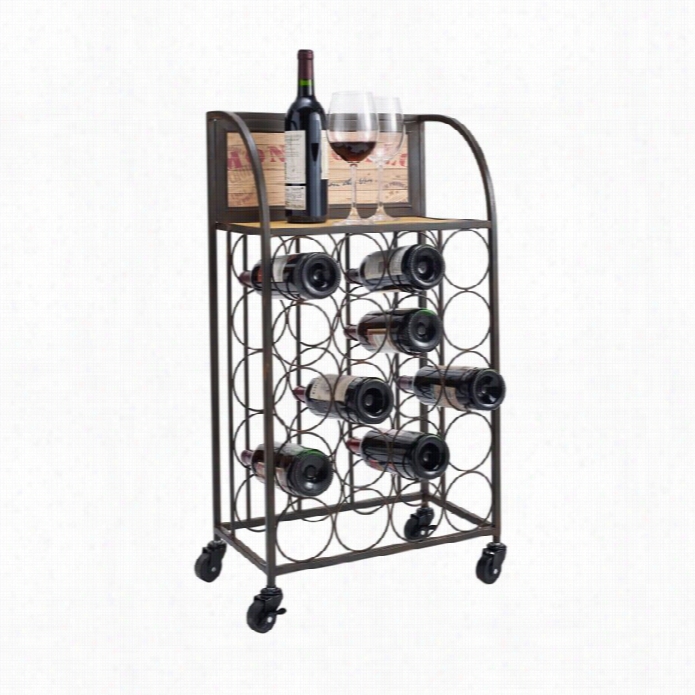 Linon Wine Rack In Black