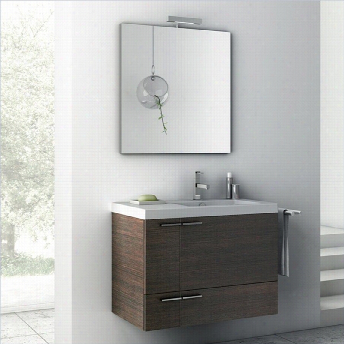 Nameek's Cf 32 New Space Wall Mounted Bathroom Vanity Set In Wenge