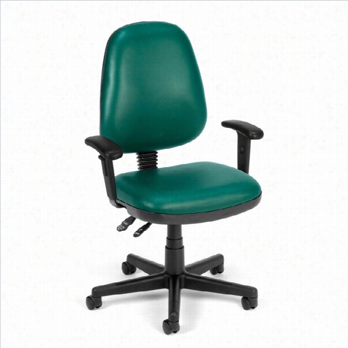 Ofm Straton Series Computer Task Office Chair With Arms  In Teal