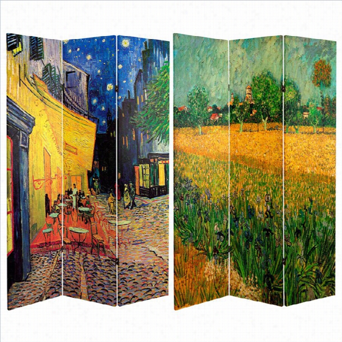 Oriental Works Of Van Gogh Canvas Room Divider