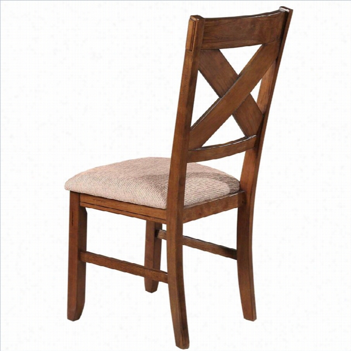 Powell Furniture Kraven Dining Chair In Dark Hazelnut