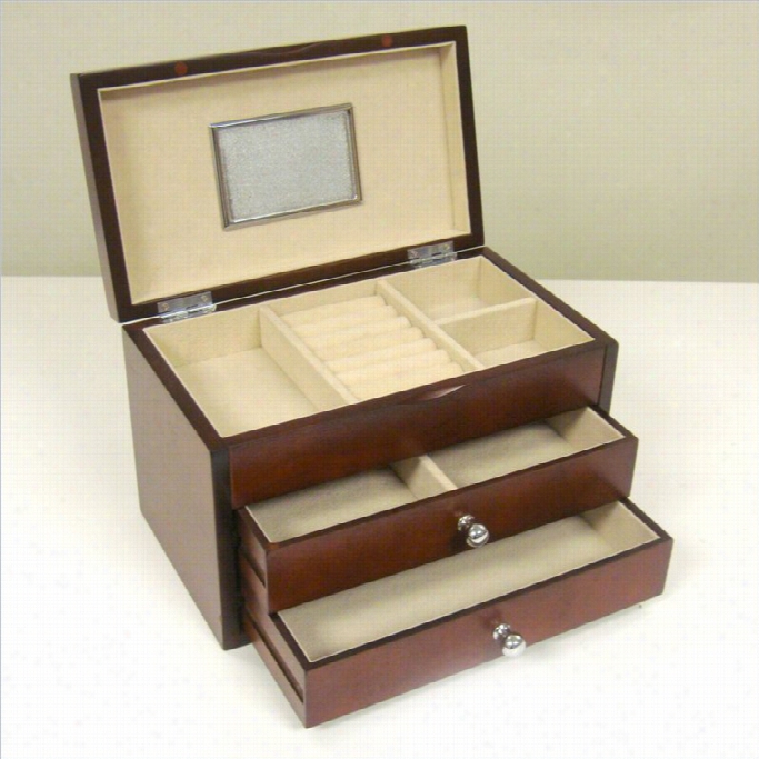 Proman Prod Ucts Bellissimo Genoa Jewelry Box In Dark Cherry