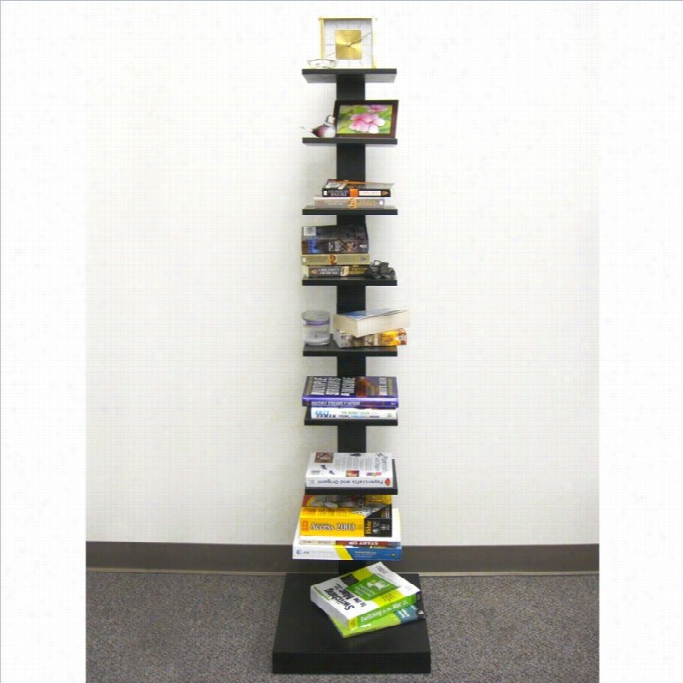 Proman Products Spine Standing Book Shelves In Black