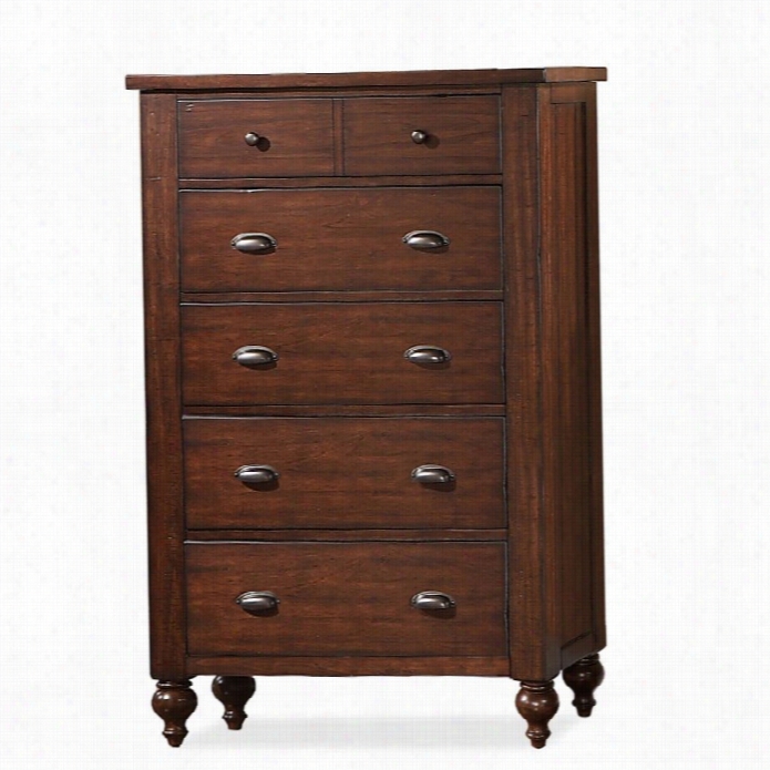 Riverside Furnniture Castlewood 6-drawer Chest In Warm Tobacco