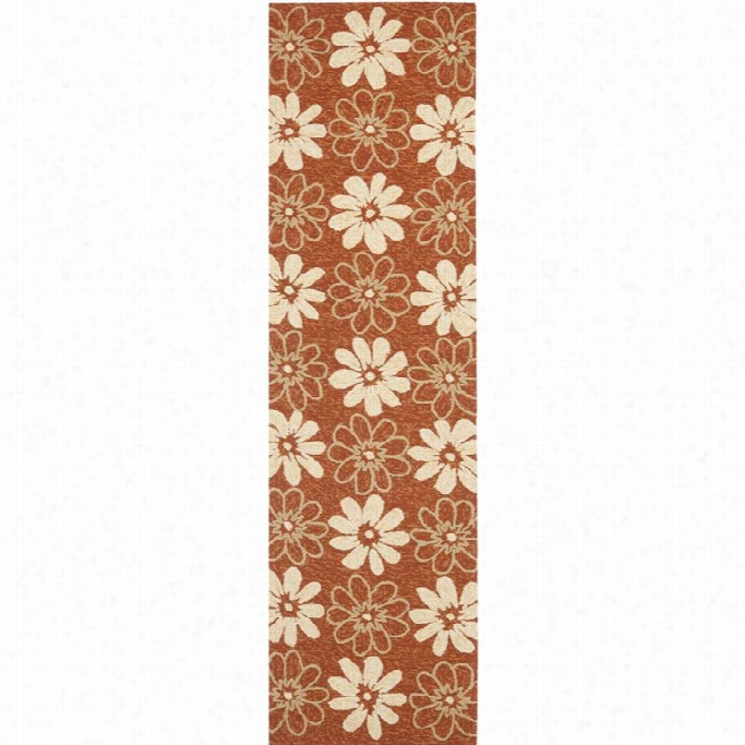 Safavieh Four Sseasons Rust Indoor Outdoor Rug - Runner 2'3 X 8'