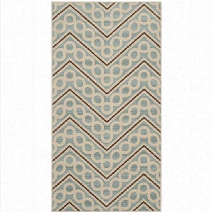 Safavieh Hampton Rectangle Rug In Light Blue / Ivory-2'-7 X 5'