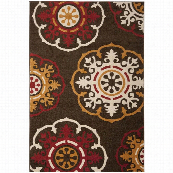 Safavieh Newbury Brown Floral Rug - 3' X 5'