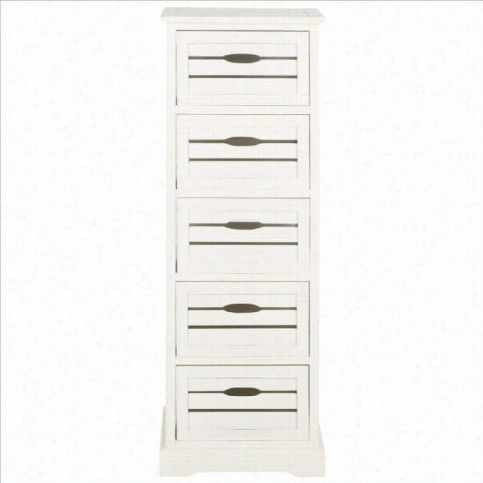 Safqvieh Sarina Pihe 5 Drawer Cabinet In Grey