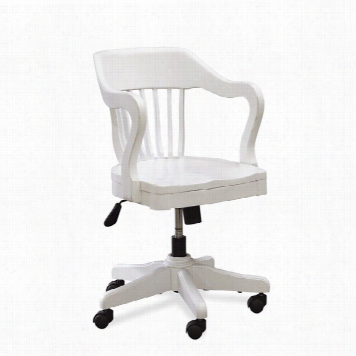 Smartstuff Black And White Young  Banker's Chair In White