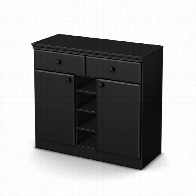 South  Shore Morgan  Storage Console In Mere Blzck