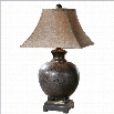 Uttermost Villaga Distressed Table Lamp in Mottled Rust Brown