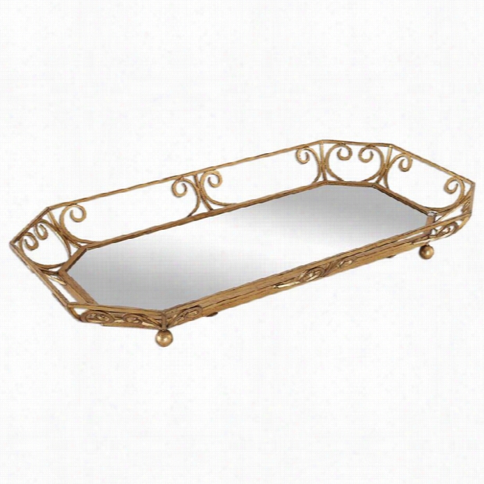 Uttermost Akias Metal Gold Tray