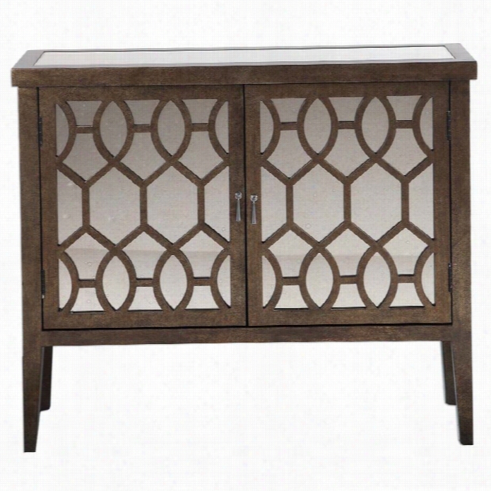 Uttermost Kel Son Mirrored Console Cabinet