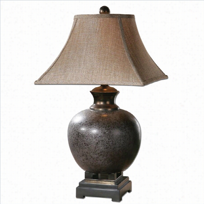 Uttermoost Villaga Distressed Table  Lamp In Mottled Rust Bronw