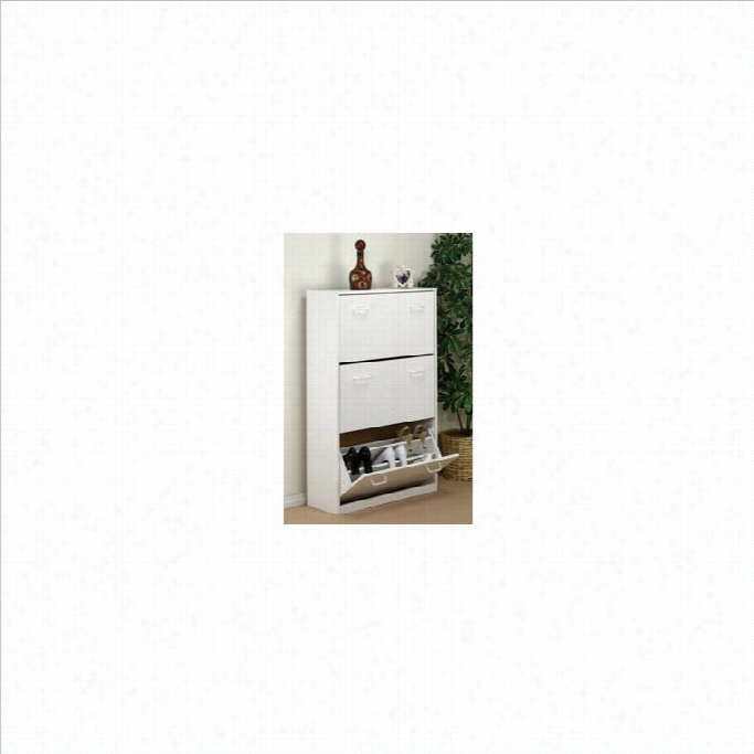 Venture Hlrizon Triple Shoe Cabinet In Multiple Finishes- Cherry