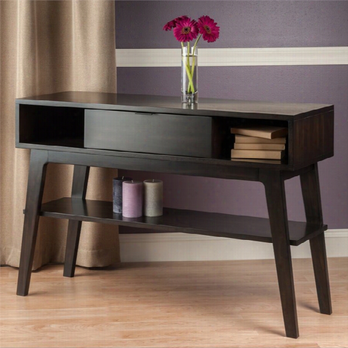 Winsome Monty Console Table In Smoke