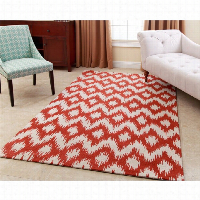 Abbyson Living 3' X 5' New Zealand Wool Rug In Burnt Orange