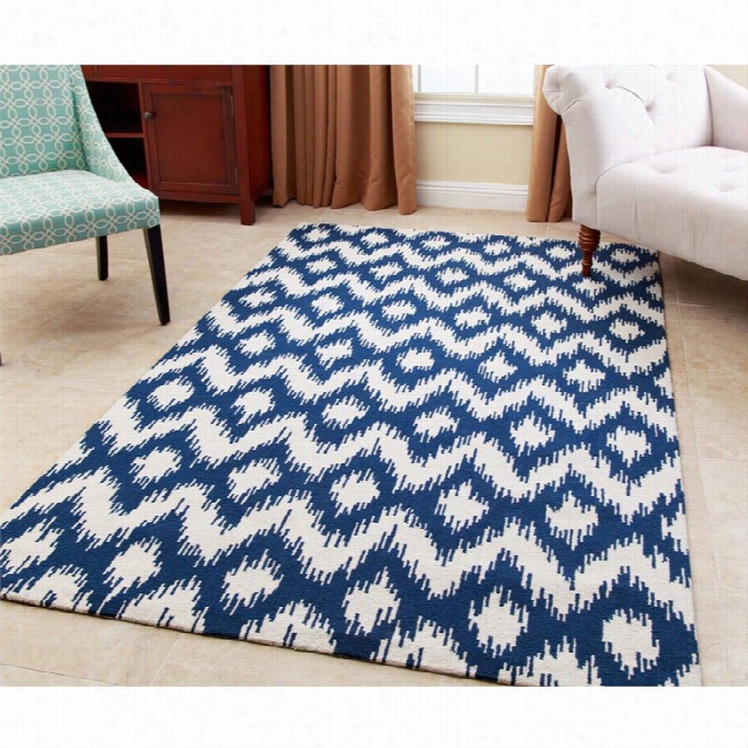 Abbyson Living 5' X 8' New Zealan  Wool Rug In Royal Blue