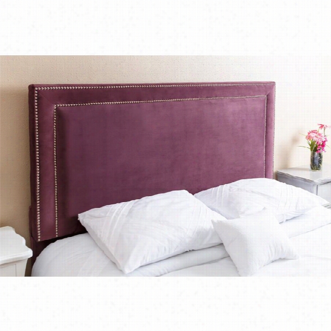 Abyson Living Shiho Queen Full Claw Head Trim Headboard In Purple