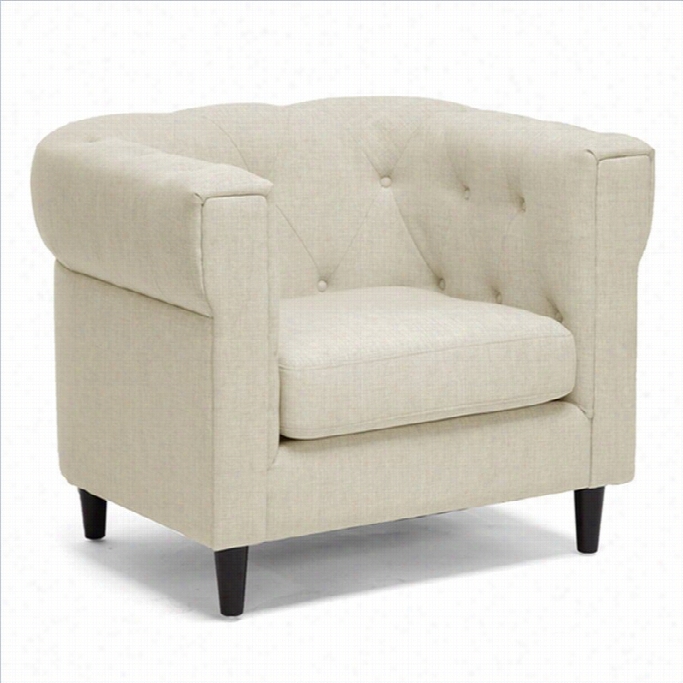 Baxton Studio Tufted Texture Club Arm Seat Of Justice In Beige