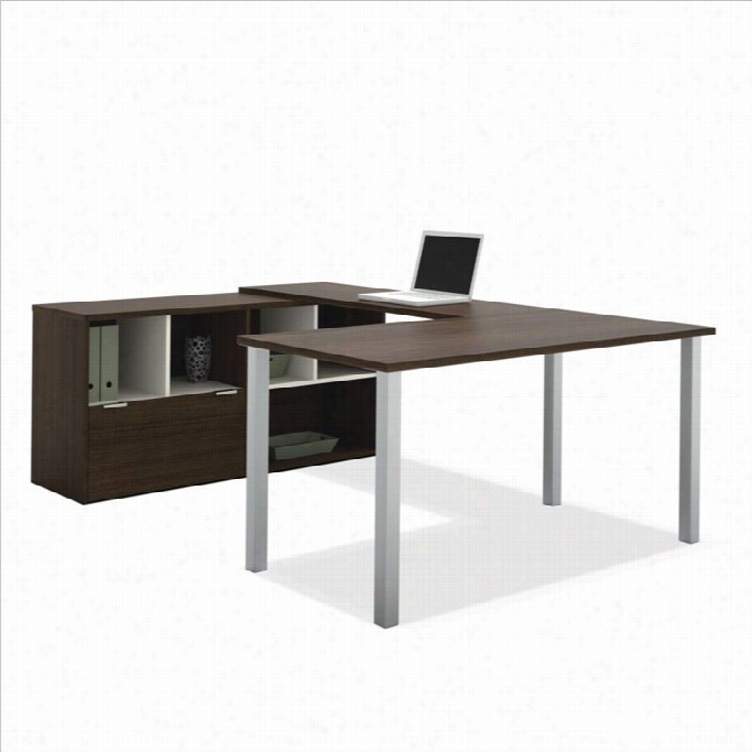 Bestar Contemppo U-shaped Desk In Tuxedo