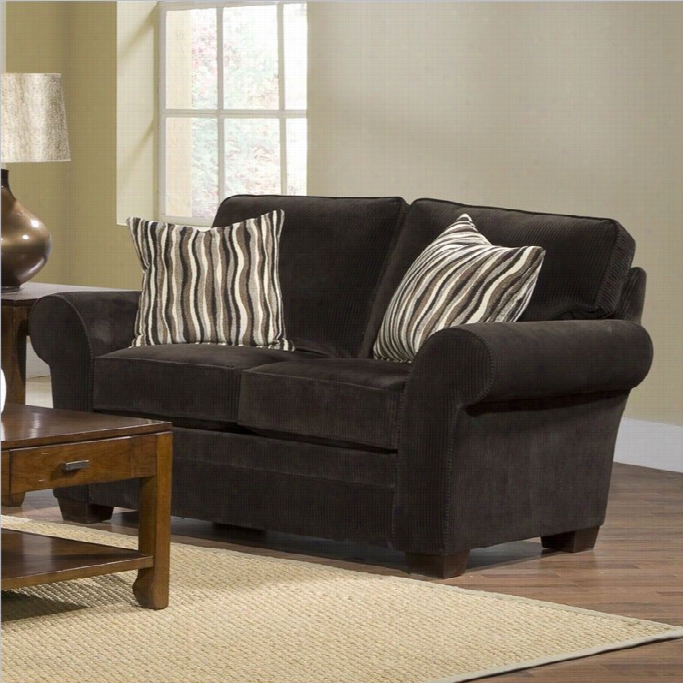 Broyhill Zachary Darl Brown Loveseat With Affinity Wood Finish