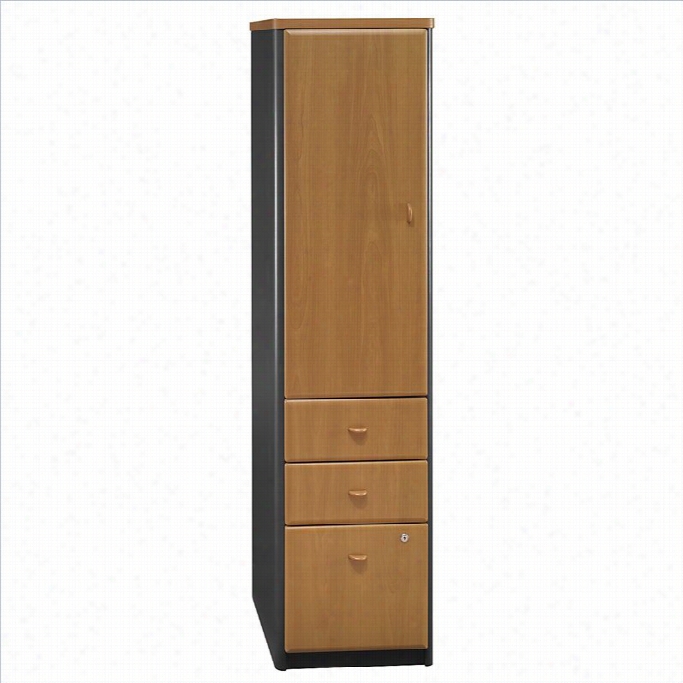 Bush Bbf Sseries A Vertical Locker In  Natural Cherry