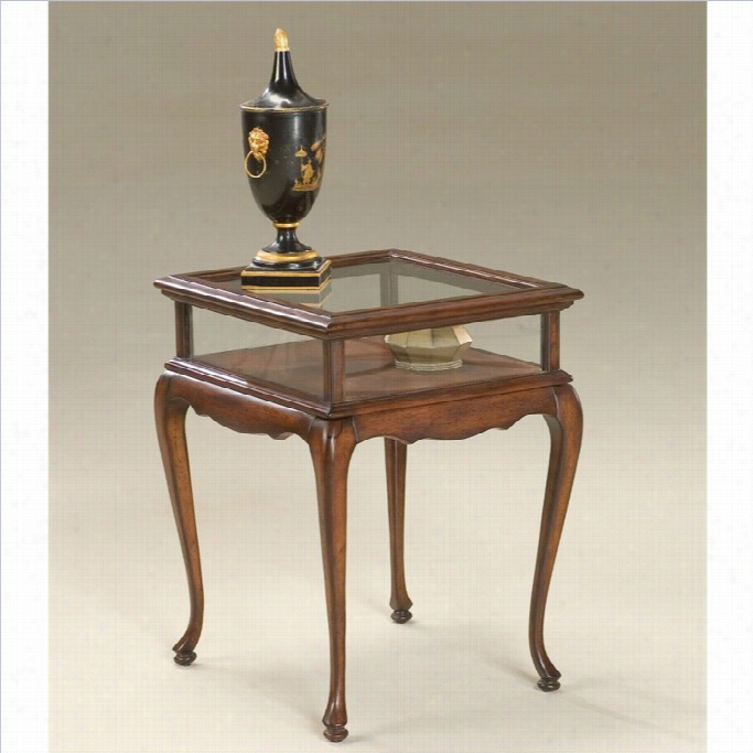 Butler Specialty Curio Table In Platnation Cherry Finish