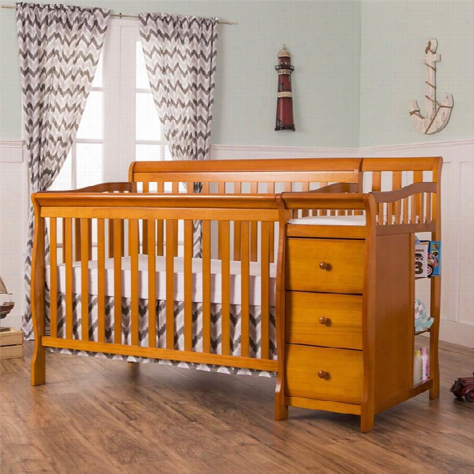 Dream On Me Brody 5-in-1 Convertible Crib With Chaanger In Pecan