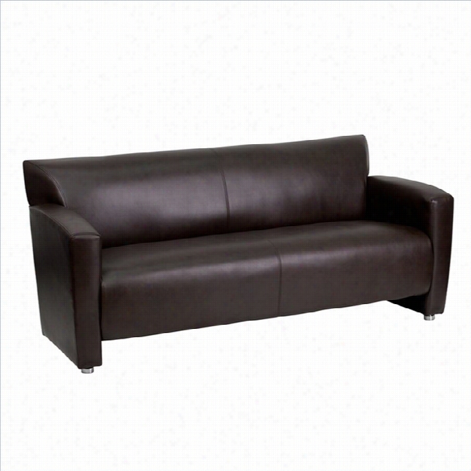 Flash Movables Hrcules Majesty Leather Sofa In Brown