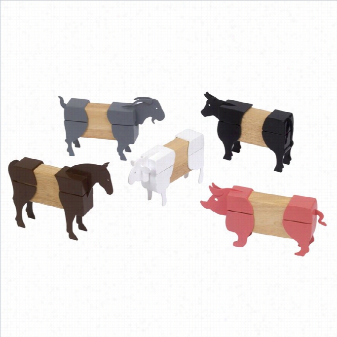 Guidecraft Hardwood Block Mates Far M  Animals