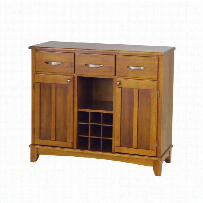 Home Styles Furniture Wood Top Cottage Oak Bufret