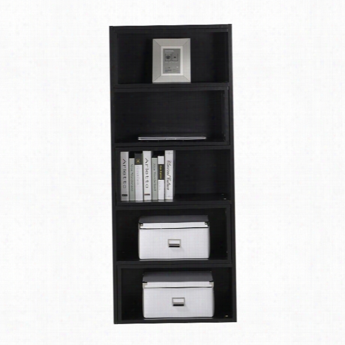 Homestar Expandable Shelving Bookcase In Espresso