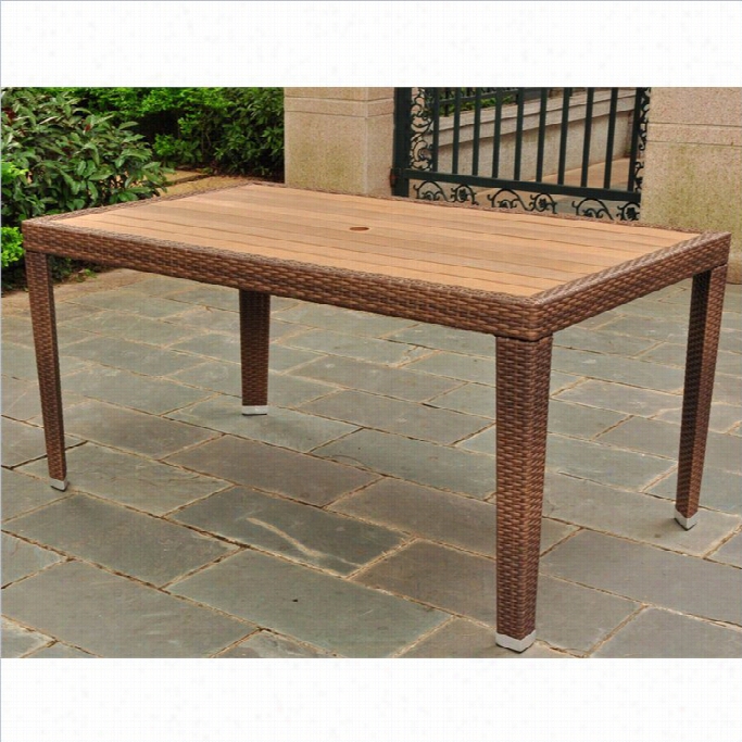 International Caravna Barcelona Patiodining Table In Antique Brown