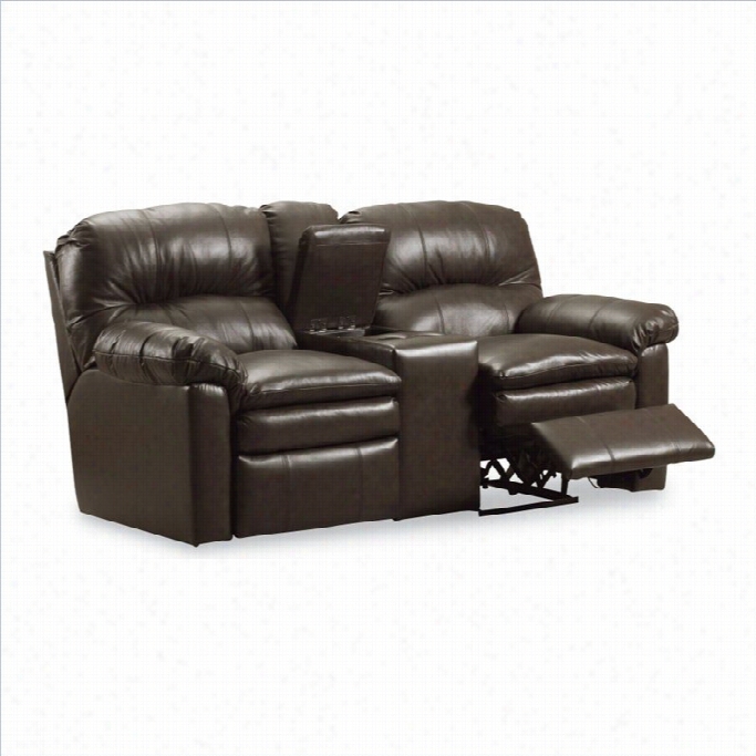 Laane Furniture Touchdown Double Reclining Console Sofa In Savage Cocoa