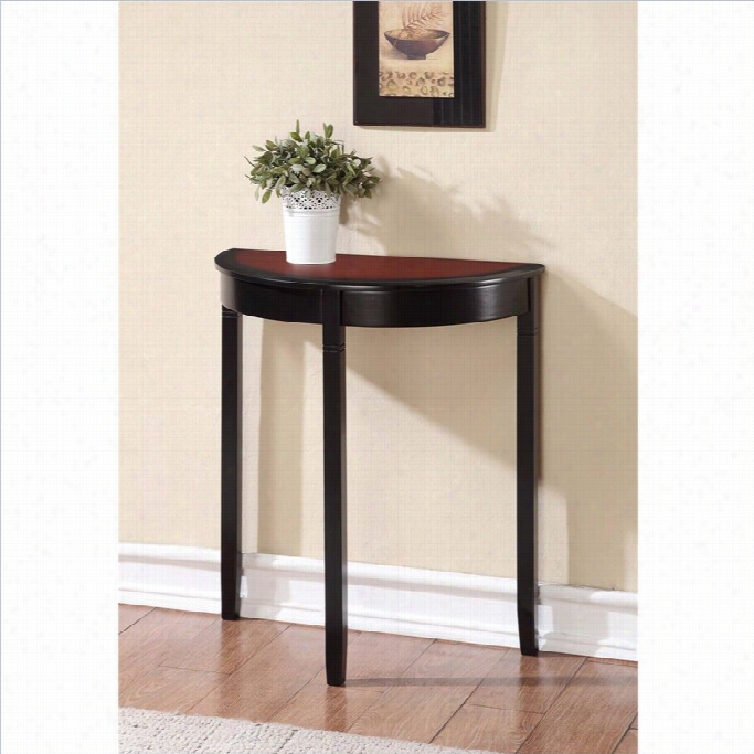 Linon Camden Demi Luje Console Table In Dismal Cherry