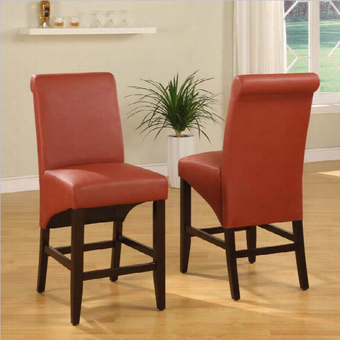 Mdus Furniture Cosmo Counter Height Dining Chair In Sienna (set Of 2)