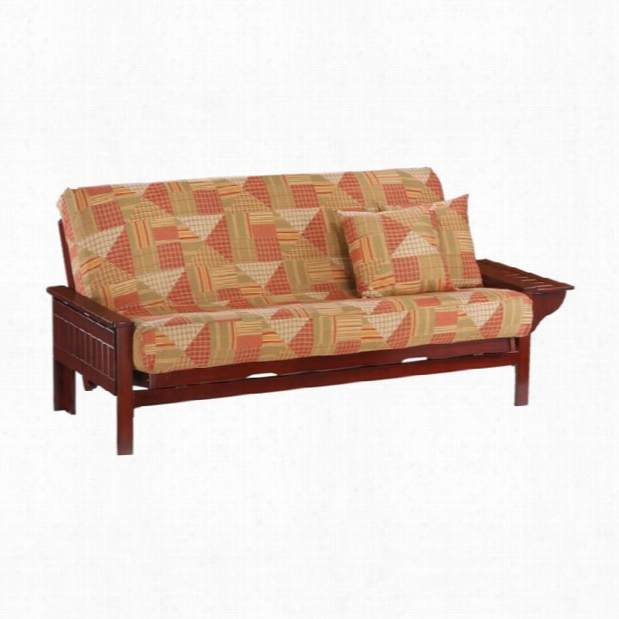 Ngih And Day Seattle Full Wood Futon Frame In Rosewood